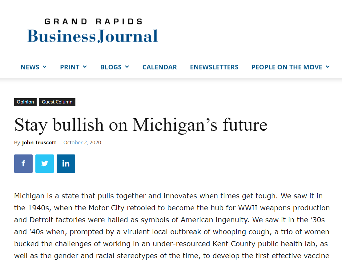 Read more about the article Stay bullish on Michigan’s future
