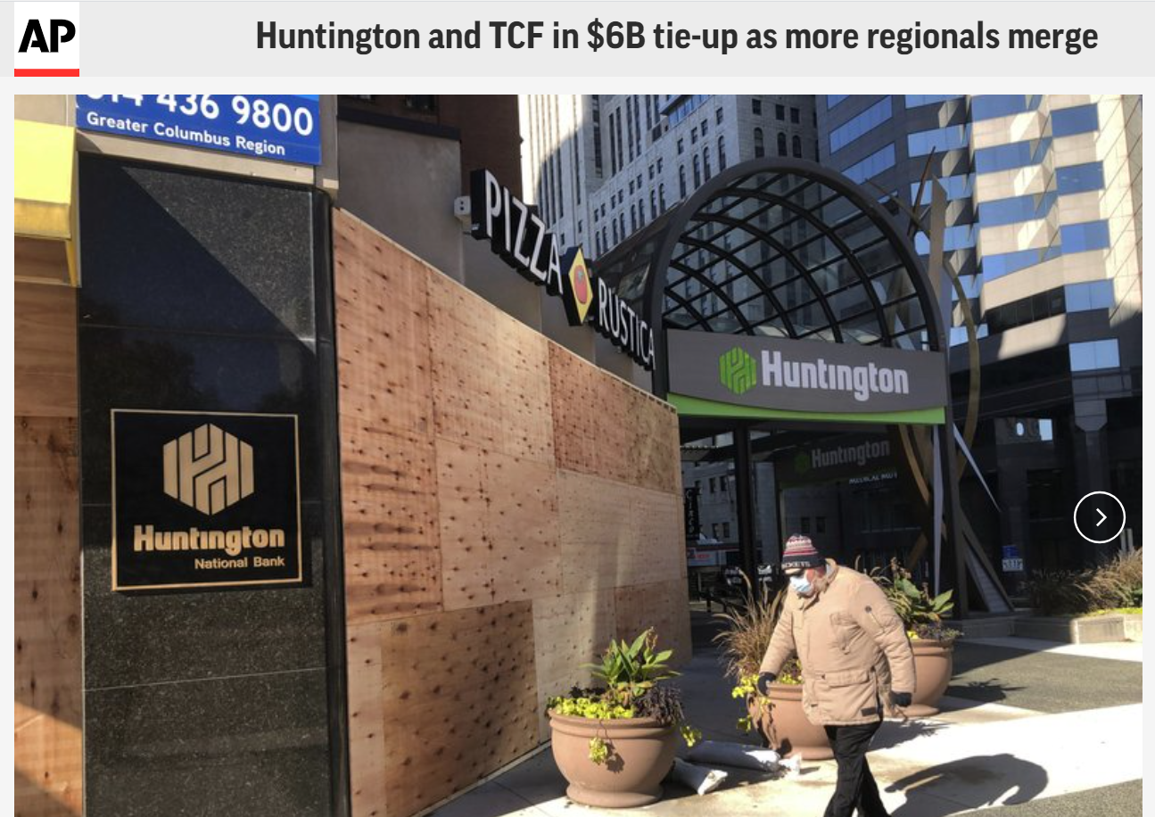 Read more about the article Huntington and TCF in $6B tie-up as more regionals merge