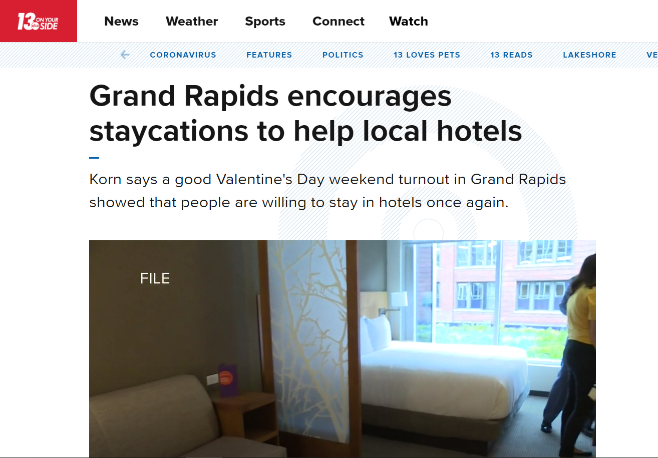 Read more about the article Grand Rapids encourages staycations to help local hotels